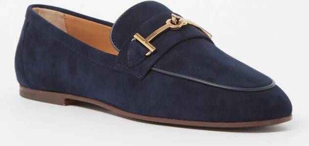 TOD'S Loafer van suède met horsebit