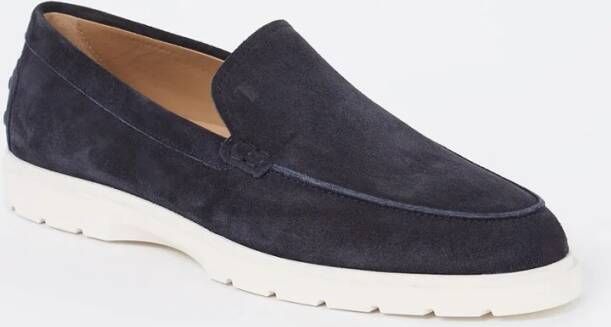 TOD'S Blauwe Suède Sandalen met Rubberen Zool Blue Heren - Foto 5