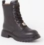 Tommy Hilfiger veterboots zwart Meisjes Polyester Effen 27 - Thumbnail 3