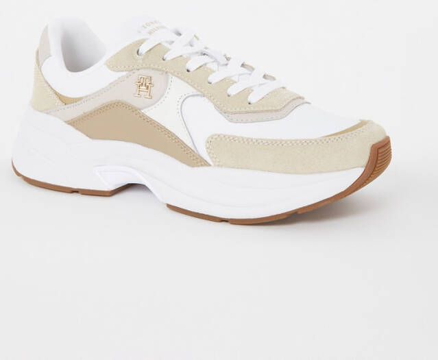 Tommy Hilfiger Chunky sneaker van leer met suède details