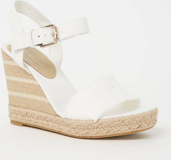 Tommy Hilfiger Wedges met labelstitching model 'ECRU' - Foto 2