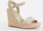 TOMMY HILFIGER Sandalen Dames Seasonal Webbing Wedge Maat: 40 Materiaal: Leer Kleur: Beige - Thumbnail 4