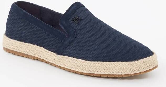 Tommy Hilfiger Espadrille van suède met structuur