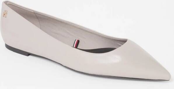 Tommy Hilfiger Essential Pointed ballerina van leer