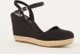 TOMMY HILFIGER Espadrilles Dames Basic Closed Toe High Wedge Maat: 38 Materiaal: Canvas Kleur: Zwart - Thumbnail 4