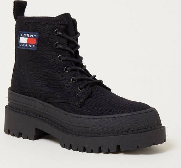 Tommy Hilfiger Foxing veterboot van canvas met logo