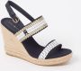 Tommy Hilfiger Blauwe Sandalen Golden Webbing - Thumbnail 2