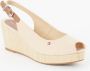 Tommy Hilfiger Iconic Elba Sling Back Wedge Sandalen Zwart Vrouw - Thumbnail 4