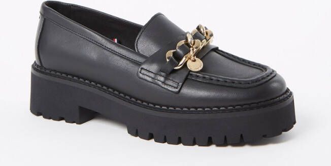 Tommy Hilfiger Pennyloafers in leer met labeldetail model 'CHAIN CHUNKY' - Foto 2