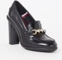Tommy Hilfiger Tommy Twist High Heel Loafer Hakken Dames Zwart - Thumbnail 2