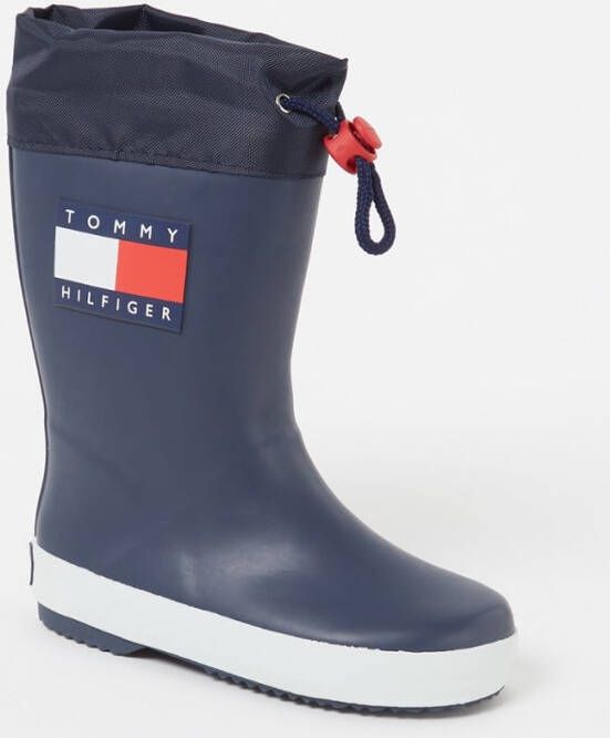 Tommy Hilfiger regenlaarzen donkerblauw kids Imitatieleer 38 - Foto 5
