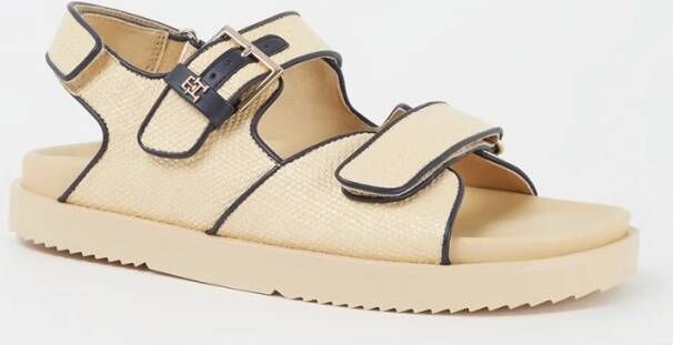 Tommy Hilfiger Sandaal van raffia met logo