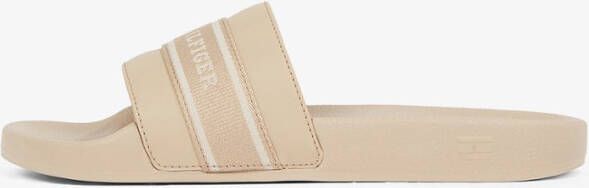 Tommy Hilfiger Badslippers met riempje met label