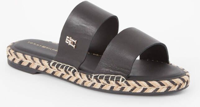 Tommy Hilfiger Slipper van leer met logo