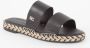Tommy Hilfiger Zwarte platte sandalen voor vrouwen Black Dames - Thumbnail 2