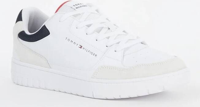 Tommy Hilfiger Sneakers TH BASKET CORE LTH MIX ESS met contrastafwerkingen vrijetijdsschoen lage schoen veterschoen - Foto 9