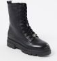 Tommy Hilfiger Monochromatic Lace Up Boot FW0FW05946 BDS Vrouwen Zwart Laarzen Trappers - Thumbnail 4