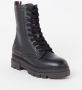 Tommy Hilfiger Veterlaarsjes MONOCHROMATIC LACE UP BOOT met logoprint opzij - Thumbnail 4