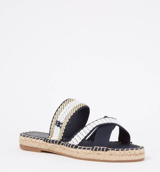 Tommy Hilfiger Webbing slipper met structuur