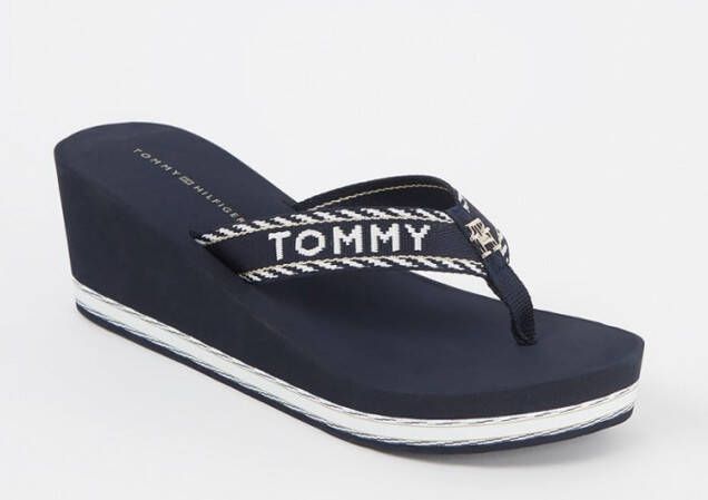 Tommy Hilfiger Wedge slipper met logo