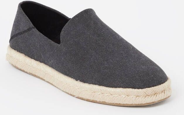 TOMS Santiago espadrille van canvas met raffia details