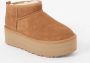 UGG's Bruin Tinten W Classic Ultra Mini Platform Vachtlaarzen Warme Laarzen Dames Cognac - Thumbnail 3