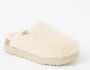 UGG Pantoffels Dames Sloffen Instappers Canvas Harde zool Dichte hiel Fuzzy Sugar Slide Gebroken wit - Thumbnail 3