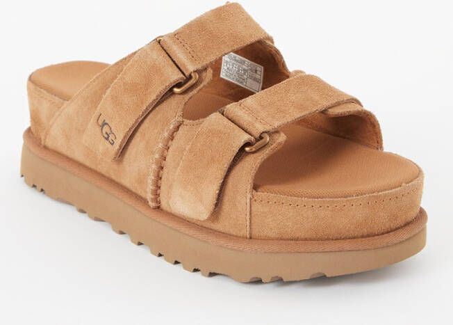 Ugg Kastanje Suède Sandalen Amandel Teen Beige Dames - Foto 2