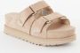 Ugg Nude Suède Dubbele Gesp Sandalen Beige Dames - Thumbnail 3