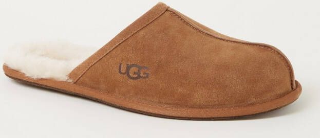UGG Pantoffels Heren Sloffen Instappers Wol Harde zool Open hiel 1101111 Cognac - Foto 12