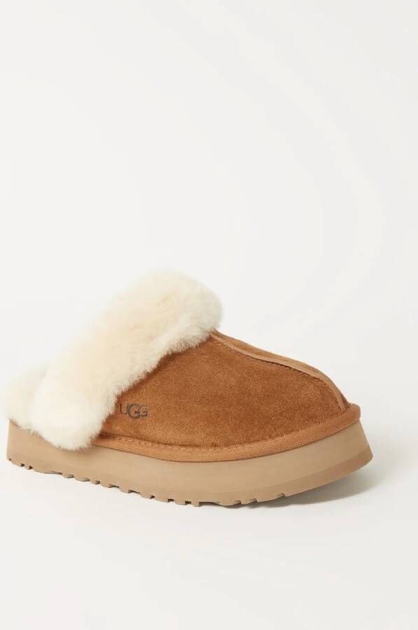 Ugg W Disquette pantoffel van suède met schapenwol