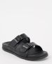 UGG M Wainscott Buckle Slide Slippers Heren Zwart - Thumbnail 2