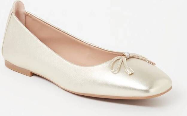 Unisa Basmi ballerina van leer met metallic finish