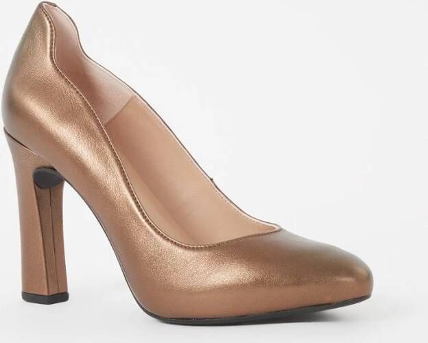 Unisa Pascual pump van leer met metallic finish