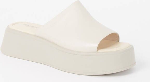 Vagabond Courtney Platform slipper van leer