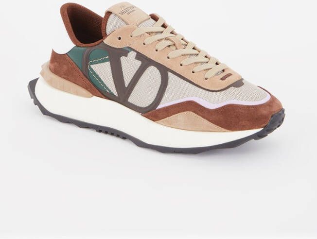 Valentino Netrunner sneaker van suède met logo