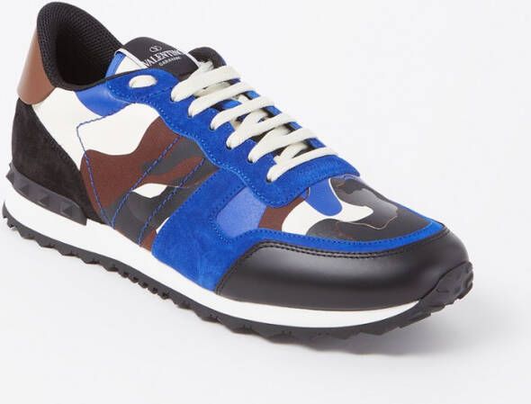 Valentino Rockrunner sneaker van leer met suède details