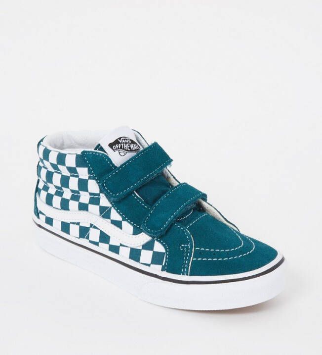 Vans Sk8 Mid sneaker met suède details en ruitdessin - Foto 4