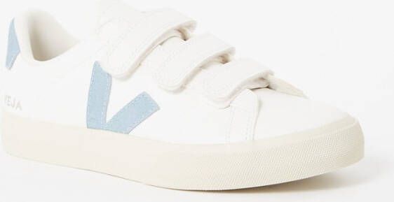 Veja Recife Sneakers Wit Staalblauw Kalfsleer VLogo Handtekening Detail White Dames - Foto 6