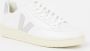 Veja Witte Leren Sneakers Ronde Neus Logo White - Thumbnail 2