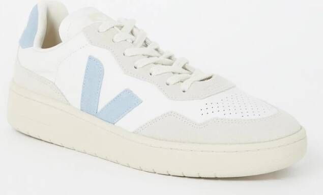 Veja V-90 sneaker van leer met suède details