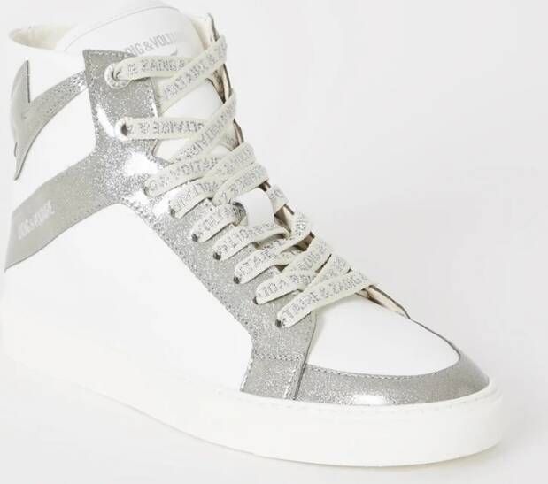 Zadig&Voltaire High Flash Infinity sneaker van kalfsleer met glitter