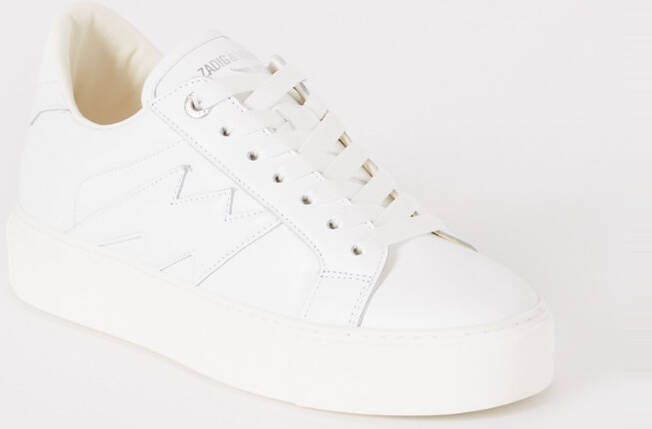 Zadig & Voltaire Sneakers La Flash Chunky Smooth Calfskin in wit - Foto 3