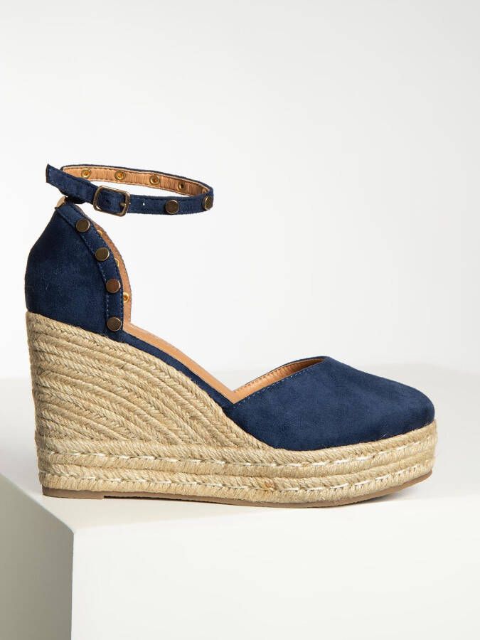 Café Noir Wedges in blauw voor Dames