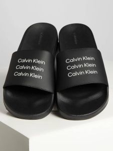 Calvin Klein Badslippers in zwart voor Heren