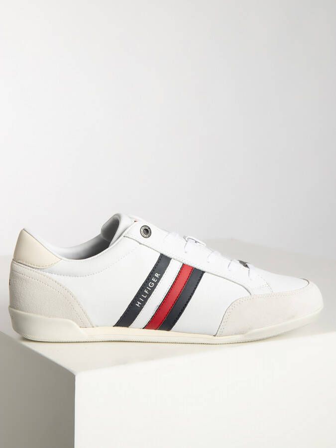 Tommy Hilfiger sneakers CORPORATE MATERIAL MIX CUPSOLE met contrastbeleg  bij de hiel - Schoenen.nl