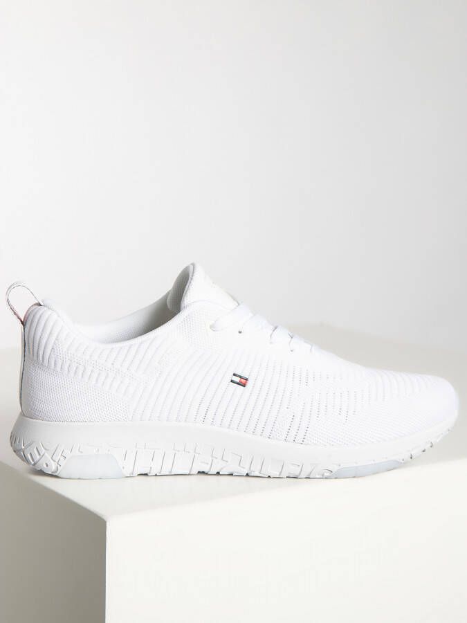 Tommy Hilfiger Sneakers in wit voor Heren Corporate Knit Rib Runner