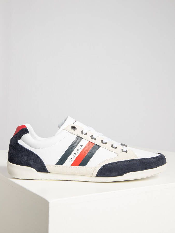 Tommy Hilfiger Corporate Heren Sneakers Sport Casual Schoenen Wit