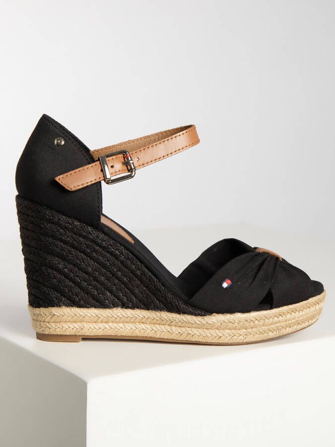 Tommy Hilfiger Wedges in zwart voor Dames Basic Opened Toe High Wedge