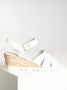 Gabor Witte leren sandalen met sleehak White Dames - Thumbnail 2